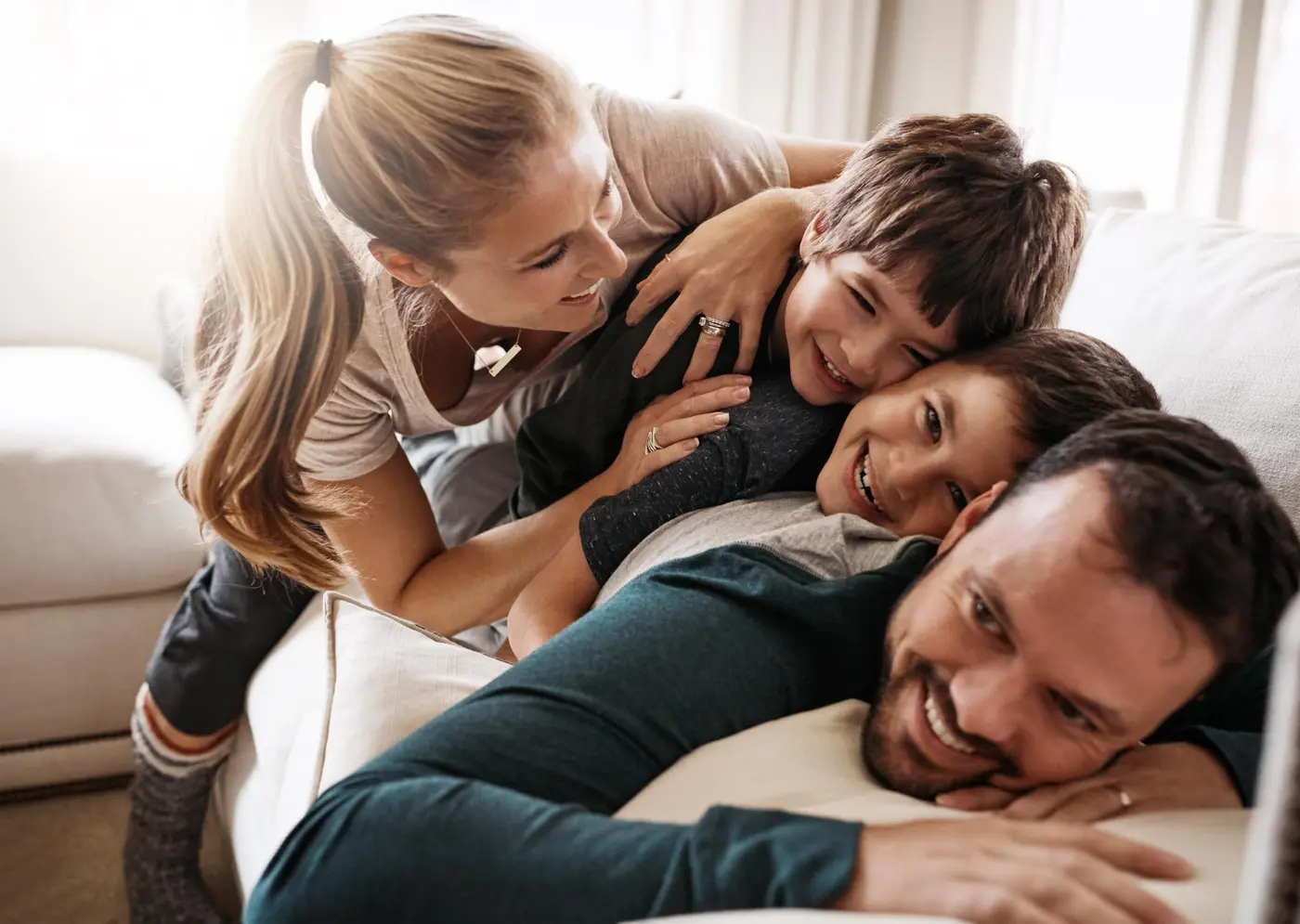A happy family who chose Dawson Landing Dental in Chestermere